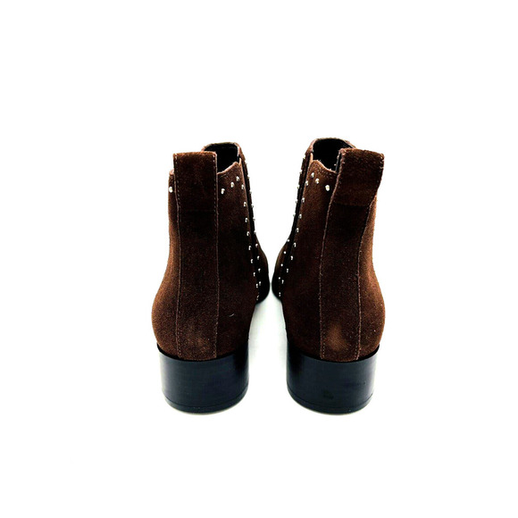 Isaac Mizrahi Studded Suede Ankle Booties- Coffee, US 8.5M *missing stud* - Picture 6 of 11
